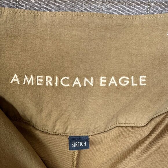 American Eagle AE Olive Green Stretch Bubble Mini Skort Size 8 - Picture 7 of 14
